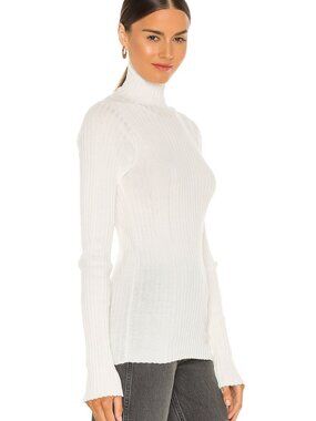 Anine Bing Clare Knit Top in Ivory Size Small